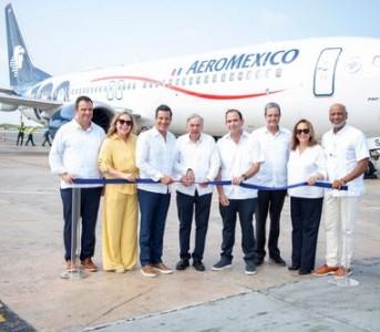 Aeroméxico alcanza su estación número 100 con la apertura de su nueva ruta hacia Punta Cana 